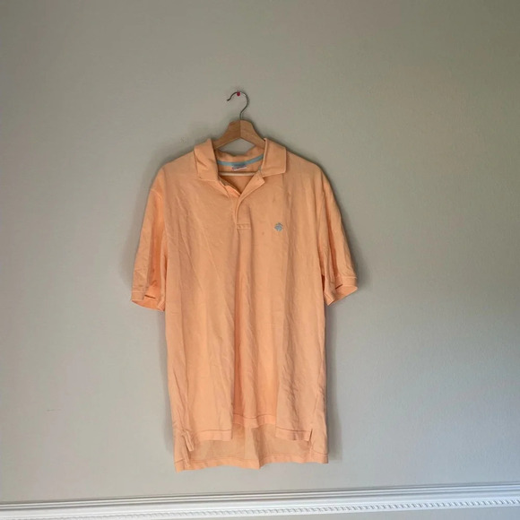 Brooks Brothers Orange Short Sleeve Performance Polo Shirt Men's Large - Picture 2 of 5